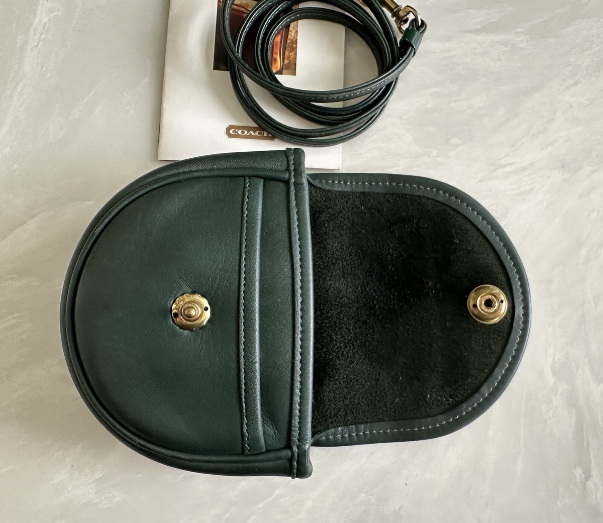 COACH VINTAGE SMALL GREEN MINI CROSSBODY CONVERT BELT BAG 9826 USA 