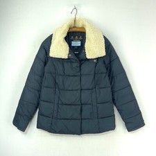Barbour Fogle Charlotte Quilted Jacket Womens 8 Blue Country Padded Puffer Coat