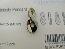 26mm Swarovski Infinity Metallic Light Gold Pendant - Article 6792
