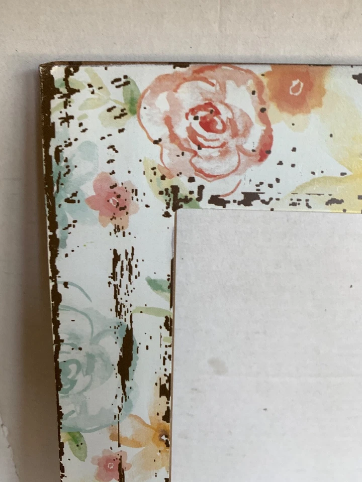 Marco de fotos lavado blanco de colección rosas pastel decoración artista campo granero boda Foto 3 de 4