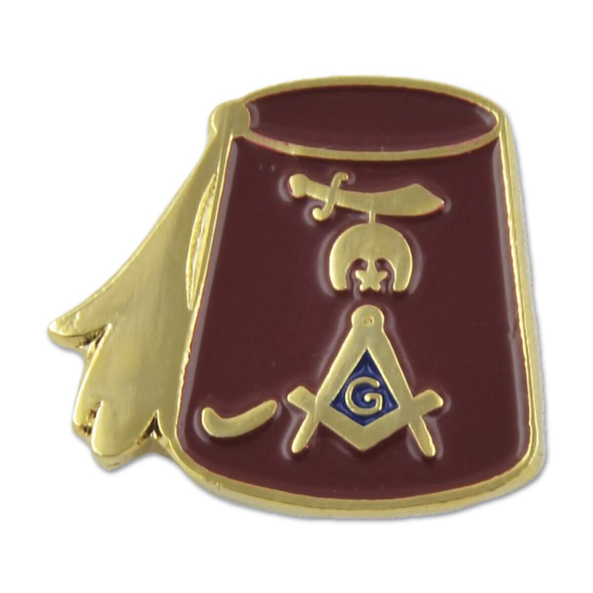 Shriner Fez Masonic Lapel Pin [Red & Gold][3/4'' Tall] eBay