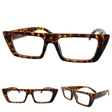 Classy Elegant Contemporary Modern Clear Lens EYE GLASSES Tortoise Fashion Frame