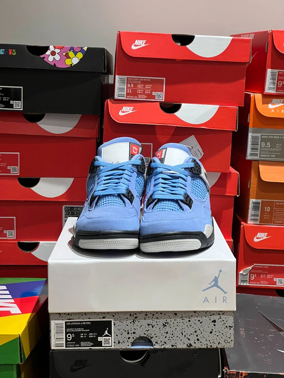 Air Jordan 4 Retro 'University Blue' Sneakers Uomo Taglia UK 8 5