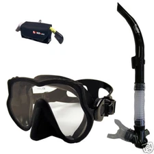Promate Raven Frameless Scuba Diving Snorkeling Spearfishing Mask Snorkel Bag