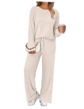 Womens Lounge Sets 2 Piece Matching Pajamas Fall Fashion 2025 Medium Apricot