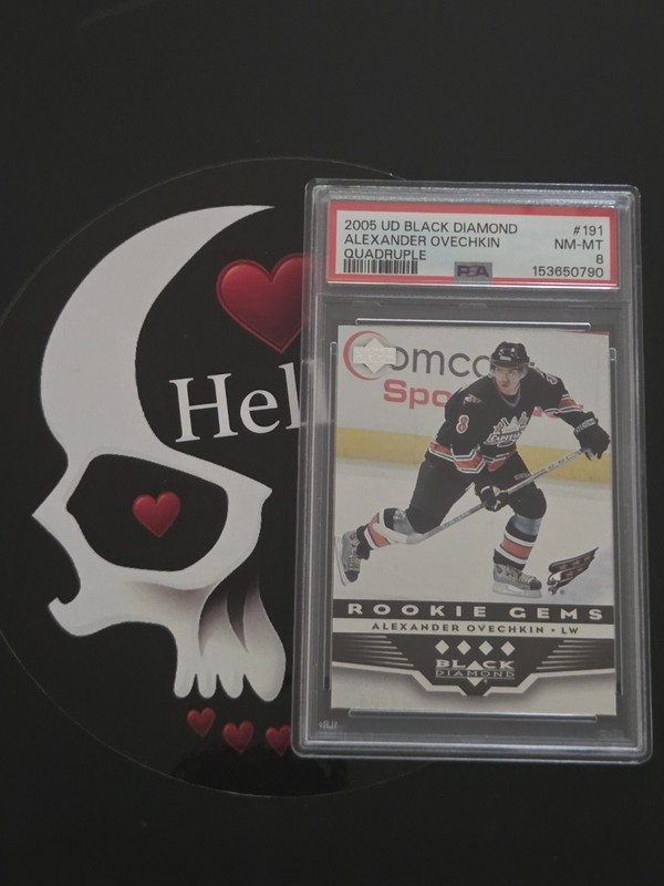 2005-06 Alex Ovechkin Black Diamond Rookie Gems PSA 8 Washington Capitals 191 UD