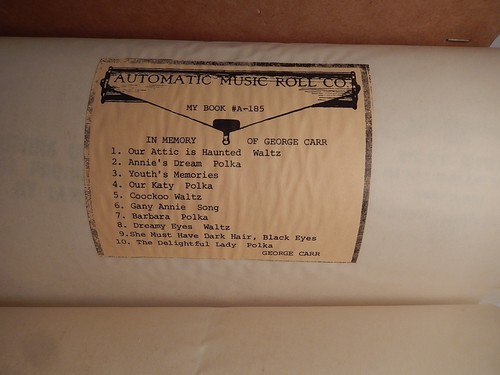 Rouleau de musique automatique Play Rite en mémoire de George Carr mon livre #A-185 10 morceaux - Photo 2/2