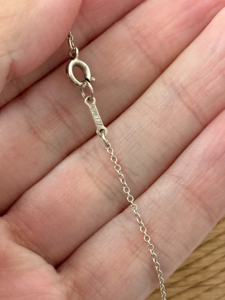 Collar colgante de frijol Tiffany @ Co de plata esterlina lapislázuli Elsa Peretti Foto 4 de 4