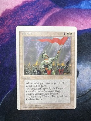 Miscut 1x Morale 4th Edition MTG Magic Gathering Error Misprint Oddity MP