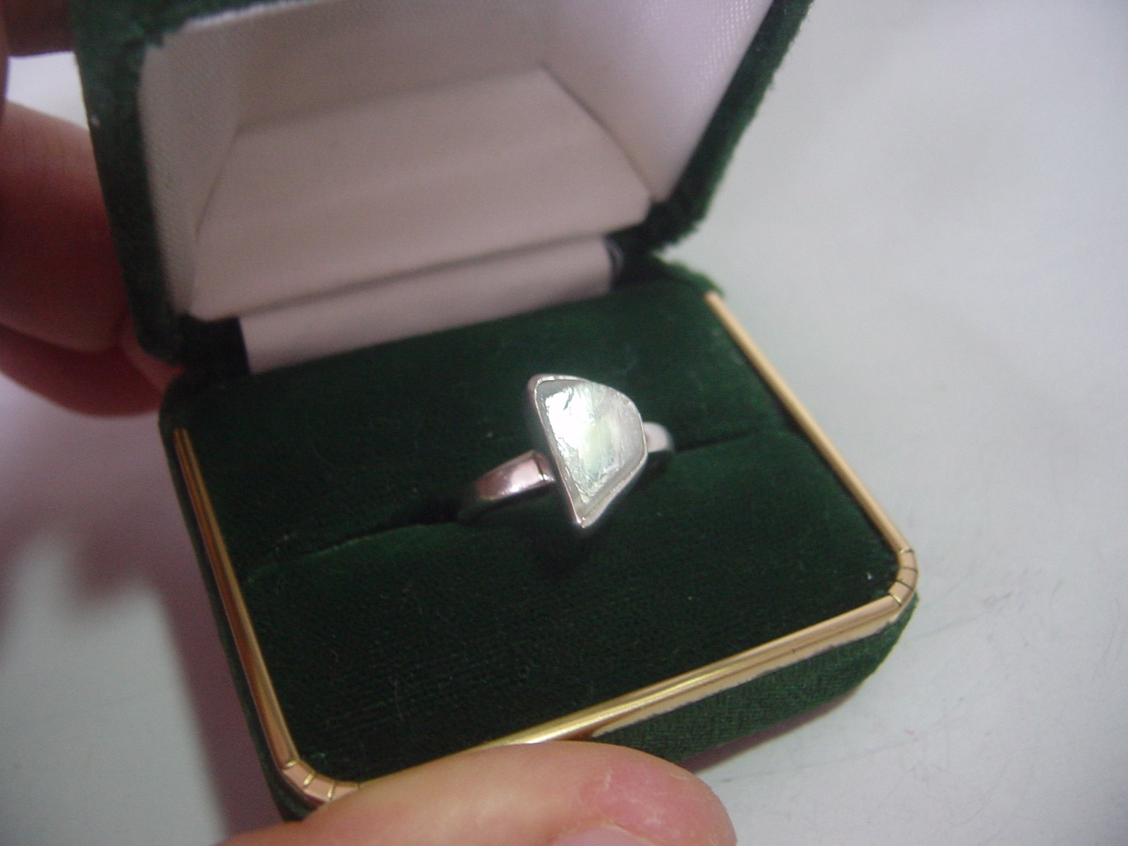 Vintage Solid Silver Ring-SUPERB-very large Natur… - image 2