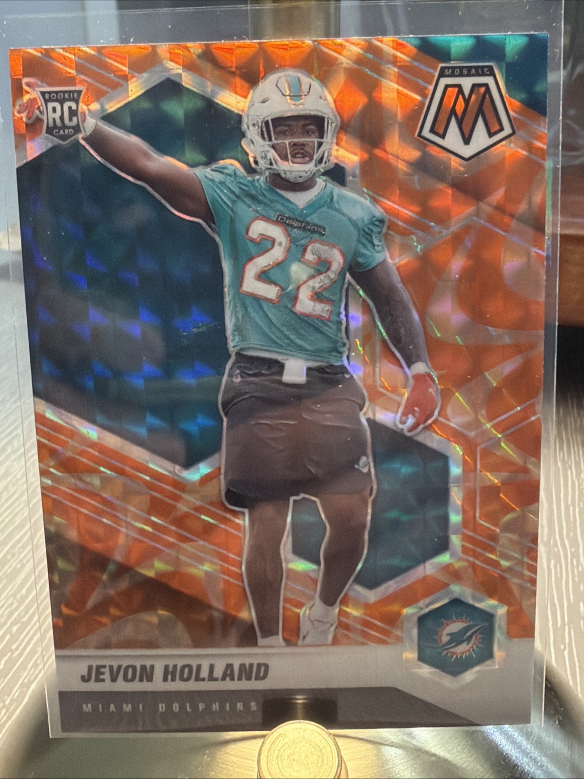 2021 Panini Mosaic - Rookies Jevon Holland #382 Mosaic Reactive Orange Prizm...