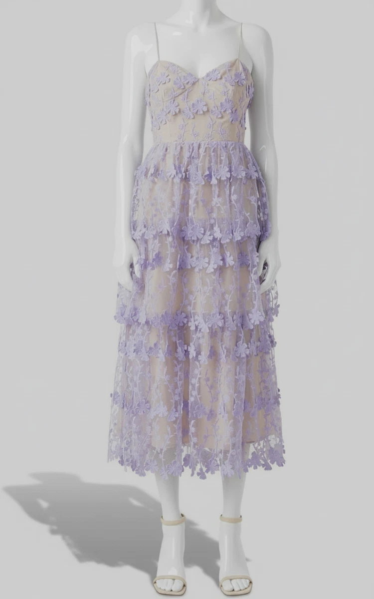 knee length dresses for ladies Strapless Crochet Layered Midi Dress