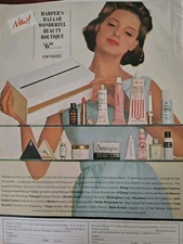 1964 Bazaar beauty products Coty Tussy Almay Jacqueline Cochran vintage Ad 