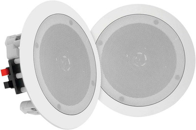 Pair 8'' Bluetooth Flush Mount In-Wall In-Ceiling 2-Way Universal Home Speaker Sy