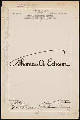 National Phonograph Company for Thomas A Edison brand Phonographs, their parts,