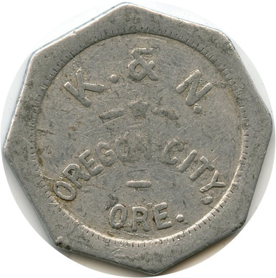 #ad 1906 Oregon City Oregon OR K. amp; N. Knapp amp; Noble Saloon 10¢ Trade Token $25.00