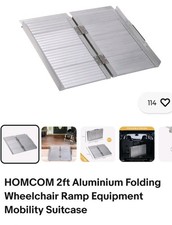 HOMCOM Aluminium Folding 2ft Wheelchair Ramp Mobility Suitcase