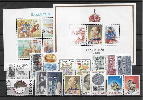 03) Norwegen 1988 kompletter Jahrgang postfrisch