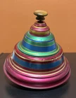 Vintage Swiss Music Box Spinning Multicolor Musical Top By Ohio Art Company