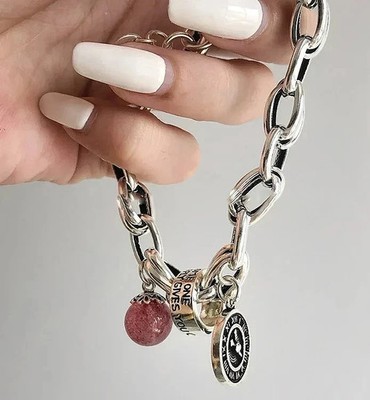 Edles BETTEL ARMBAND 925 Silber Zirkonia GLIEDER ARMKETTE Armreif Anhänger Charm