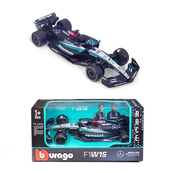 George Russell #63 Mercedes-Amg W15 F1 2024 1:43 Modellauto Bburago 38176R-image