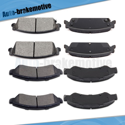 FRONT AND REAR CERAMIC DISC BRAKE PAD KIT FOR CHEVY SILVERADO 1500 GMC YUKON V8 - Picture 4 of 12