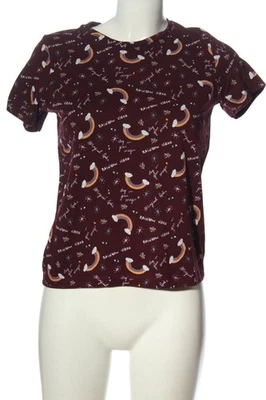 PULL & BEAR T-shirt Dames Haut T EU 38 brun-blanc-orange clair style décontracté - Photo 1/4