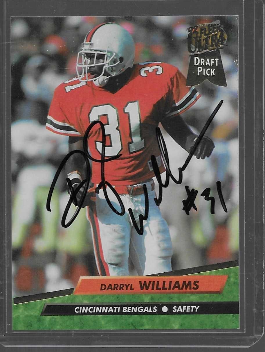 1992 Fleer Ultra Darryl Williams 446 Miami Hurricanes RC Signed Autographed Card