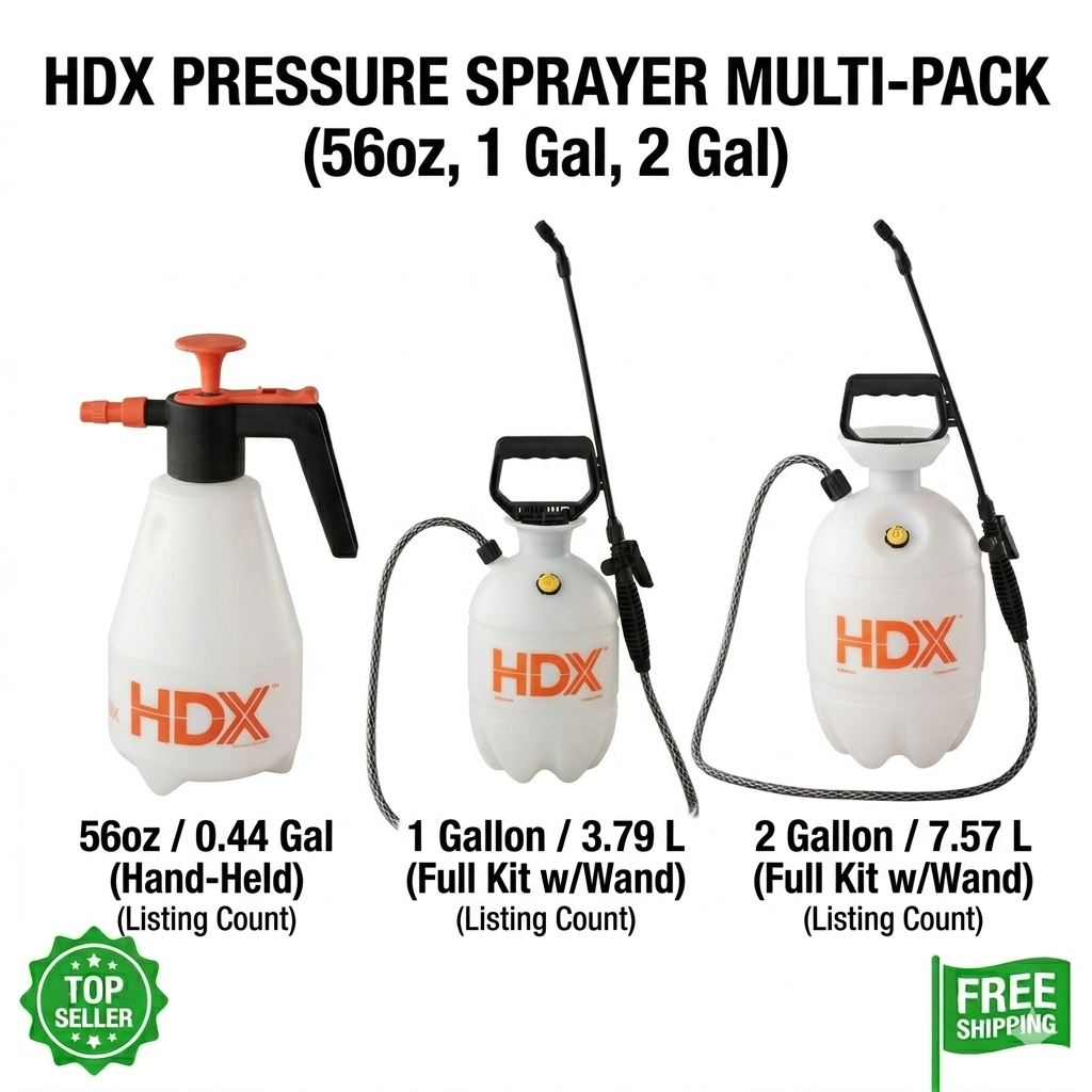 HDX Multi-Purpose Pump Sprayer Handheld Multiple Sizes 56oz / 1