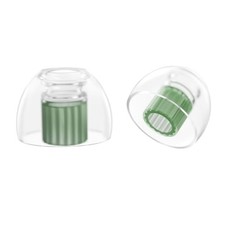 SpinFit W1 IEM Ear Tips Medium Green Medical-Grade Silicone 5-6 mm Nozzles