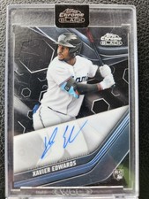 XAVIER EDWARDS 2023 TOPPS CHROME BLACK ROOKIE MARLINS RC AUTO Q4409