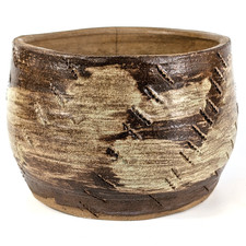 Studio Pottery Hand-Thrown Planter / Jardinière with Green Drip Glaze — listing 4