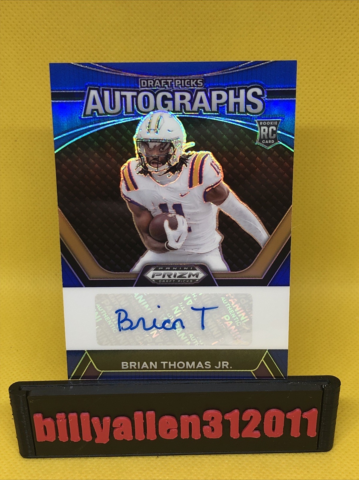2024 Prizm Draft Picks - Draft Picks Autographs Blue Brian Thomas Jr. /149