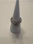 VINTAGE SIGNED  925” SILVER TONE SZ 6.75 CLEAR CZ/RHINESTONE  — photo 2