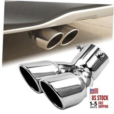 3 inch exhaust tip, universal stainless steel exhaust Bent silver white