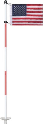 Golf Flagstick 6ft, Double-Side American Flag for Putting 6 feet, 1 Pack