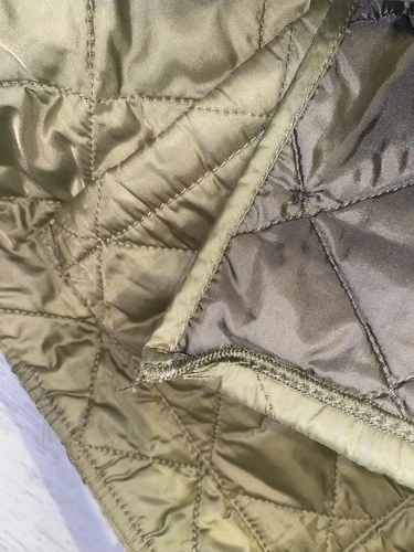 Barbour Dept B Lock Quilt Quilted Jacket Green with Corduroy Collar Men’s Large image 13
