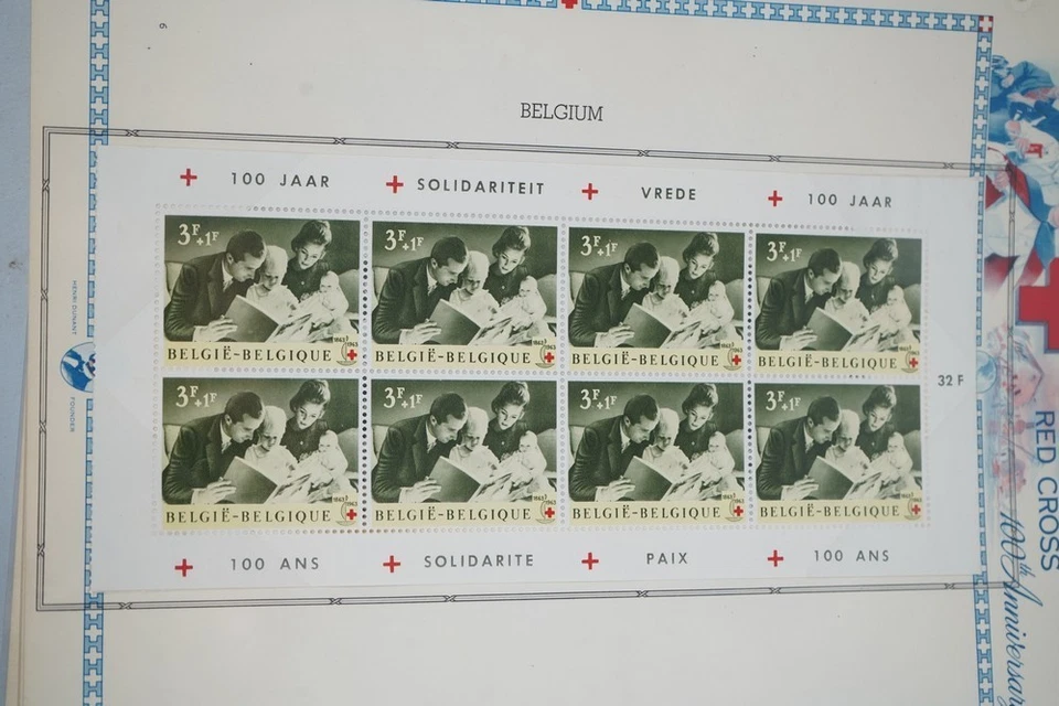 INTERNATIONAL RED CROSS COLLECTION OF 300+ STAMPS ALL MINT ON SCOTT PAGES - Image 2 of 4