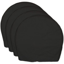 Rv Trailer Wheel Tire Covers Set of 4 Diameter 36-39in, Black