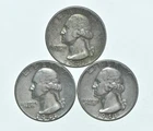 TOUGH 1941 1941 1941 Washington Quarter 90% Silver Lot *730