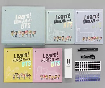 Big Hit Edu BTS Learn Korean Set 4 Books w/ Speaking Pen Micro USB Cable