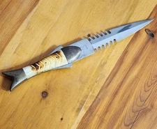 BONE FISH HANDLED FIX BLADE HUNTING SURVIVAL COMBAT KNIFE 13.5 INCHES PAKISTAN