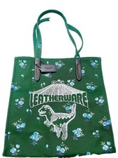 COACH Tote Bag Dinosaur Floral Canvas Green New with Tags Rare 25a
