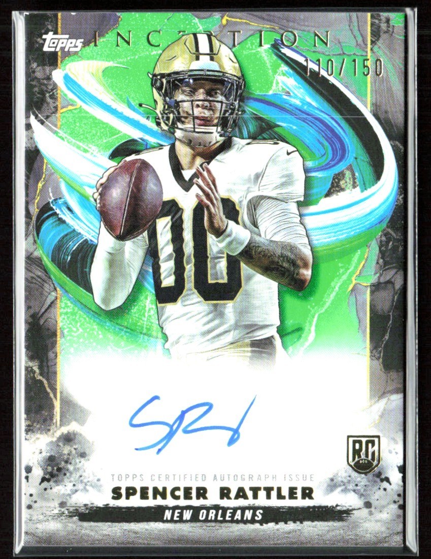 Spencer Rattler 2024 Topps Inception Rookie Autographs Green RC Auto /150 #RA-SR