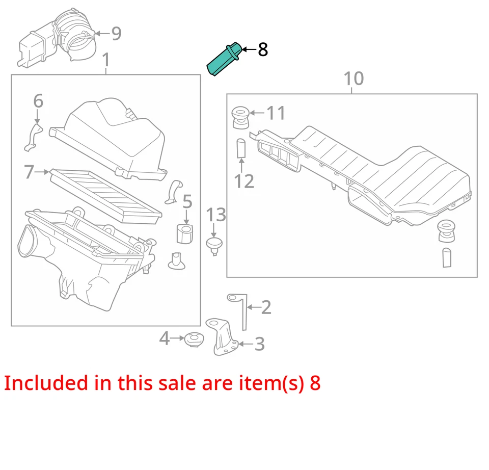 Nissan Rogue 2016 medidor de flujo de aire de masa sensor MAF OEM 57 k millas - LKQ387069259 Foto 4 de 4