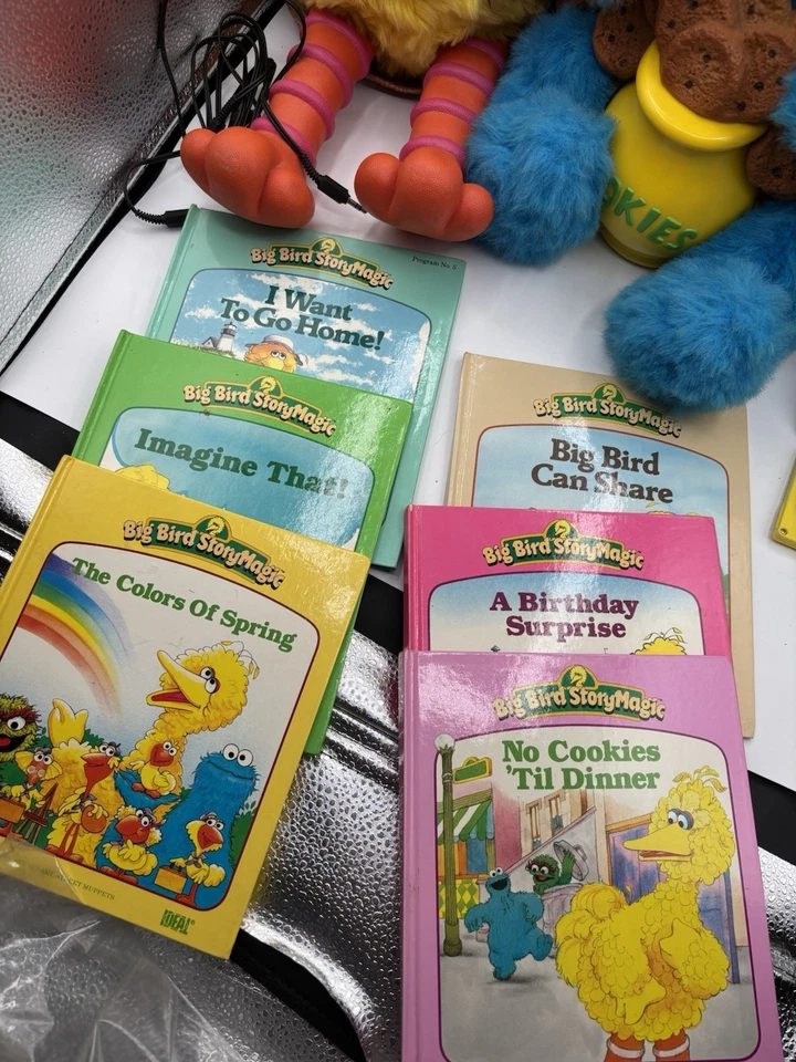 Ideal 1986 Sesame Street Story Magic - Big Bird, Oscar & Cookie Monster - Rare - Image 3 of 4