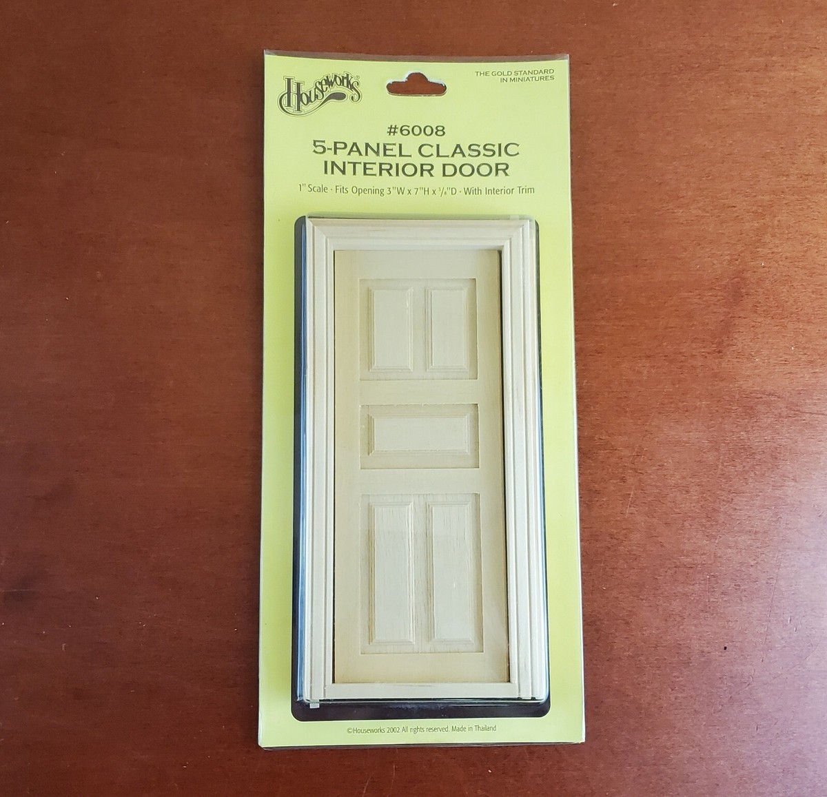 Dollhouse Miniature Door Panel Traditional Interior 1:12 Scale