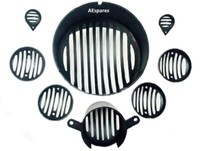 Royal Enfield Classic Scheinwerfer Abdeckung Grill Set Mit Peak Neu
