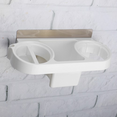 Bathroom Hair Dryer Storage Organizer Rack Curling Iron Comb Holder Wall Mounted - Picture 3 of 9