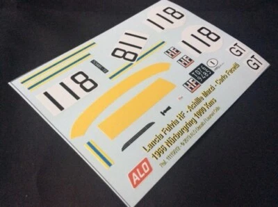 1966 NÜRBURGRING #118 LANCIA FULVIA HF MARZI/FACETTI 1:24 DECALS - Photo 1/3